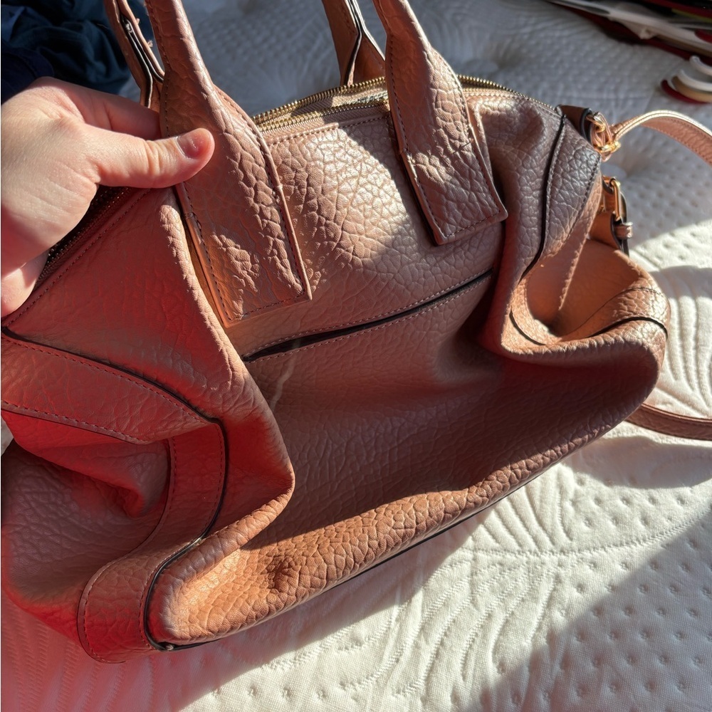 Jessica Simpson Pink Textured Handbag with Stud Accents - Picture 4 of 8